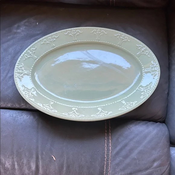 JCPenney Mint Green Decorative Platter - Picture 2 of 3